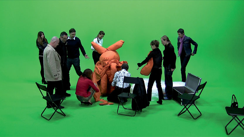 The Hare And The Tortoise by Birthe Blauth is an interactive installation for two places on our belief in images.